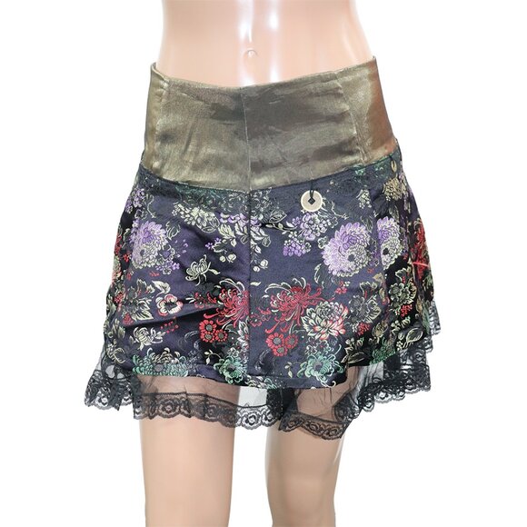 Stunning Lolita Asian Ornate 2-Piece Bustier Mini Skirt Set Size S - Picture 5 of 5